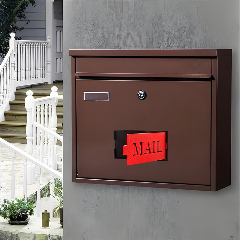 MXFIV Mailbox Flag Replacement Kit for Brick & Stone Mailboxes - Red All-Weather Plastic Flag for Front Wall Mount - No-Drill Installation, Universal Alert Signal - Stylish & Durable - Image 5